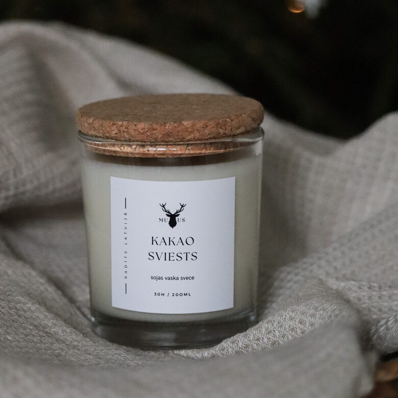 Aromātiska sojas vaska svece Kakao sviests